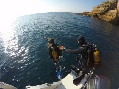 Bautizo de Buceo en Jávea con inmersión desde Barco